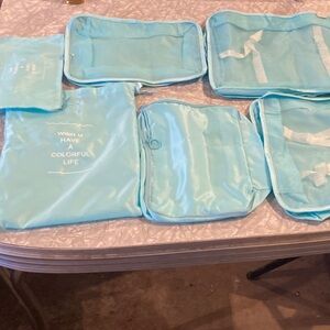 Light Blue Travel Organizer Set